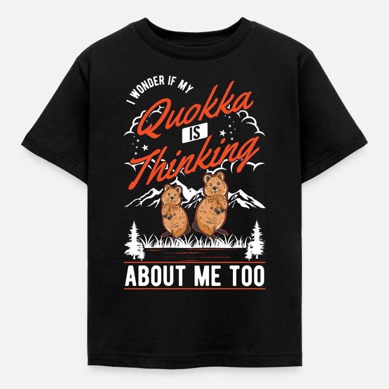 Quokka Gift Kangourou à queue courte - T-shirt Enfant - noir