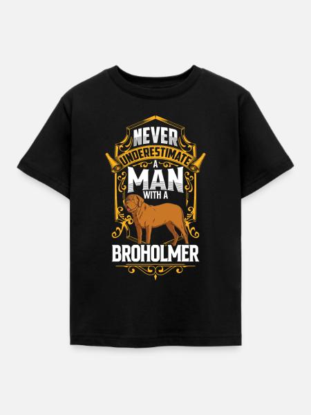 Mann mit Broholmer unterschätzen Broholmer - Kinder T-Shirt - Schwarz