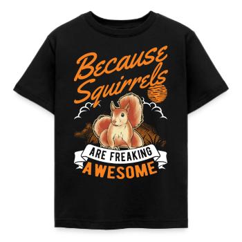 Écureuil cadeau écureuil écureuil gris écureuil - T-shirt Enfant - noir - Devant - AI Model Kid Female (0cm)