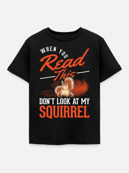 Eichhörnchen Geschenk Grauhörnchen Squirrel - Kinder T-Shirt - Schwarz