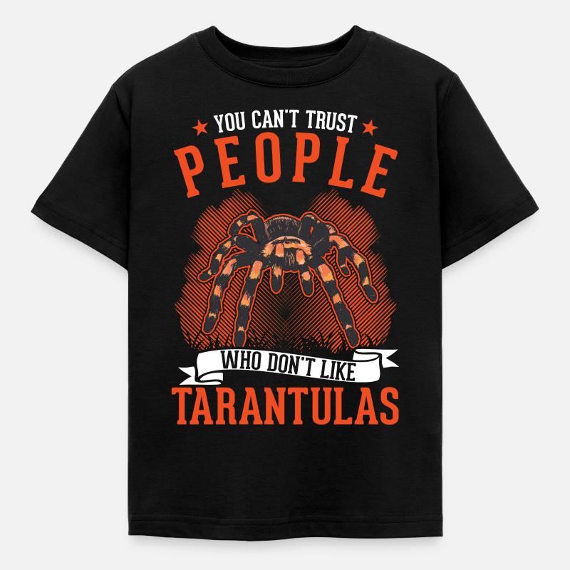 Tarantel Haustier Spinne Tarantula - Kinder T-Shirt - Schwarz