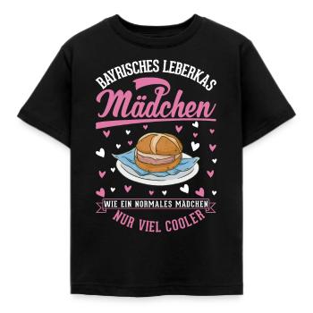 Leberkas Mädchen Leberkäse Fleischkäse - Kinder T-Shirt - Schwarz - Vorne - AI Model Kid Female (0cm)