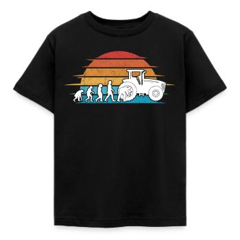 Évolution de la mécanique de machinerie agricole - T-shirt Enfant - noir - Devant - AI Model Kid Female (0cm)