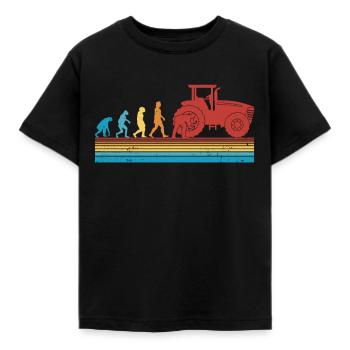 Évolution de la mécanique de machinerie agricole - T-shirt Enfant - noir - Devant - AI Model Kid Female (0cm)