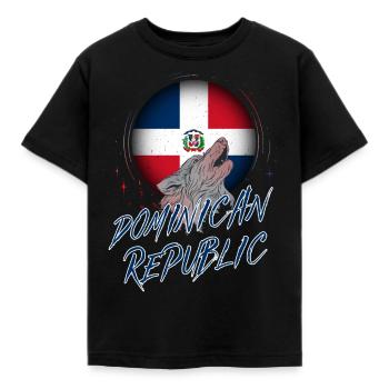 Dominikanische Republik - Kinder T-Shirt - Schwarz - Vorne - AI Model Kid Female (0cm)