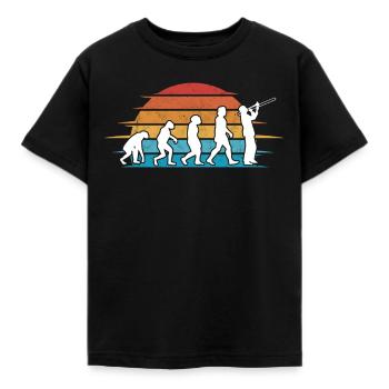 Trombone Evolution Trombone Player Trombonist - Kids' T-Shirt - black - Front - AI Model Kid Female (0cm)