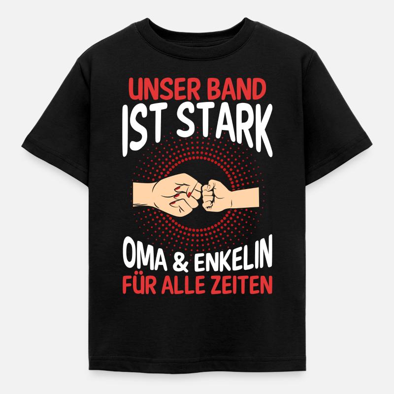 Oma Großmutter und Enkelin - Kinder T-Shirt - Schwarz