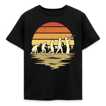 Trombone Evolution Trombone Player Trombonist - Kids' T-Shirt - black - Front - AI Model Kid Female (0cm)
