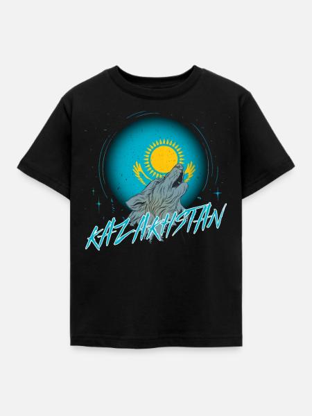 Kasachstan - Kinder T-Shirt - Schwarz