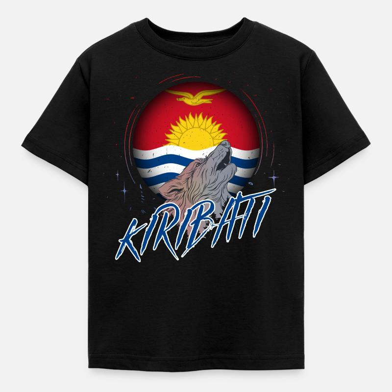 Kiribati - Kinder T-Shirt - Schwarz