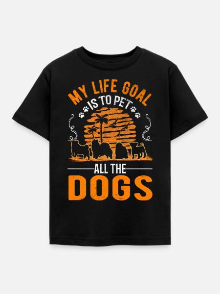 Hunderettung Straßenhund - Kinder T-Shirt - Schwarz