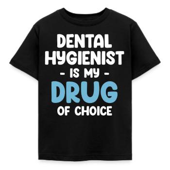Dentalhygienikerin Ist Mein Medikament Der Wahl - Kinder T-Shirt - Schwarz - Vorne - AI Model Kid Female (0cm)