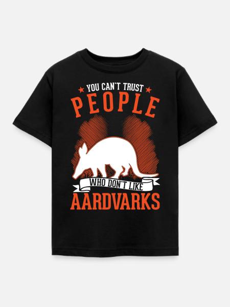 Erdferkel Geschenk Aardvark - Kinder T-Shirt - Schwarz