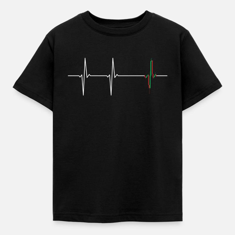 Trading ECG Trader Chart Technique Candlesticks - Kids' T-Shirt - black