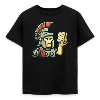 Drôle D’éponge, Histoire Romaine, Salle De Bain - T-shirt Enfant - noir - Devant - AI Model Kid Female (0cm)