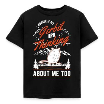 Gerbille cadeau Gerbille de Mongolie Gerbille - T-shirt Enfant - noir - Devant - AI Model Kid Female (0cm)