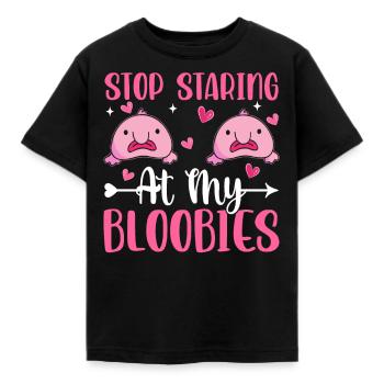 Lustiger Blobfisch Meerestier - Kinder T-Shirt - Schwarz - Vorne - AI Model Kid Female (0cm)