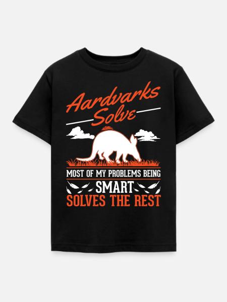 Erdferkel Geschenk Aardvark - Kinder T-Shirt - Schwarz