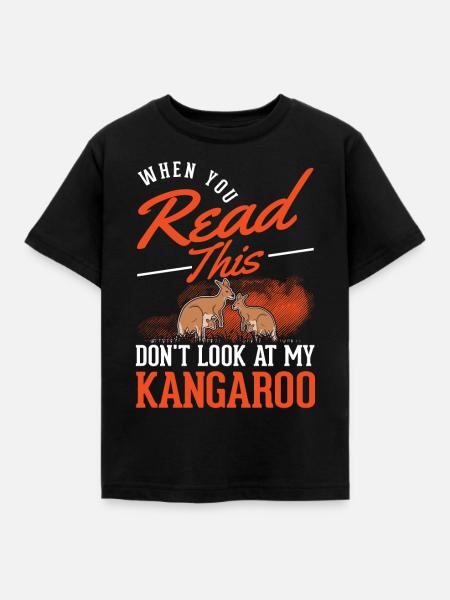 Australisches Känguru Australien Kangaroo - Kinder T-Shirt - Schwarz