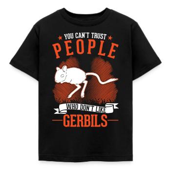 Gerbille cadeau Gerbille de Mongolie Gerbille - T-shirt Enfant - noir - Devant - AI Model Kid Female (0cm)