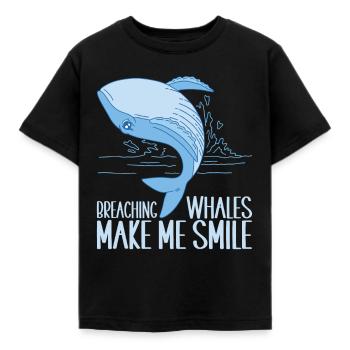 Whales Whale - Kids' T-Shirt - black - Front - AI Model Kid Female (0cm)