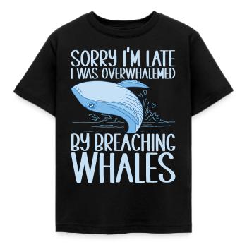 Whales Whale - Kids' T-Shirt - black - Front - AI Model Kid Female (0cm)