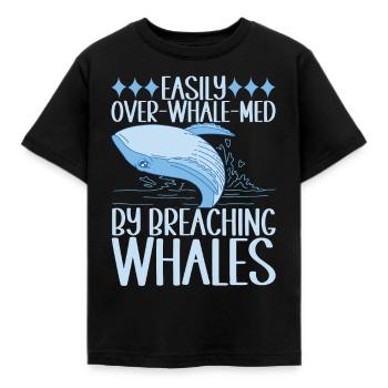 Whales Whale - Kids' T-Shirt - black - Front - AI Model Kid Female (0cm)