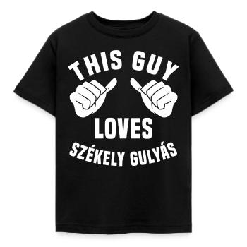 Ce mec adore Szekely Gulyas - T-shirt Enfant - noir - Devant - AI Model Kid Female (0cm)