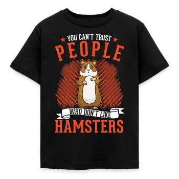 Hamster Hamster Roue Hamster Or Hamster Hamster - T-shirt Enfant - noir - Devant - AI Model Kid Female (0cm)