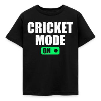 Cricket Mode On - Cricketer Cricket Player Cricket - Kids' T-Shirt - black - Front - AI Model Kid Female (0cm)
