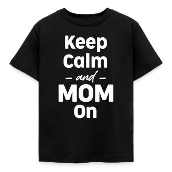 Restez calme et maman sur la parentalité amusante - T-shirt Enfant - noir - Devant - AI Model Kid Female (0cm)
