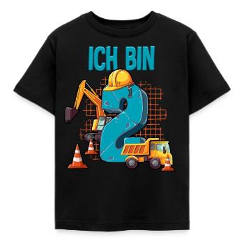 Baumaschinen 2 Geburtstag - Kinder T-Shirt - Schwarz - Vorne - AI Model Kid Female (0cm)