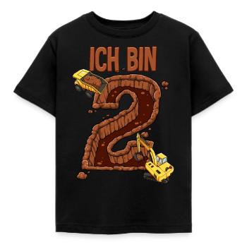 Baumaschinen 2 Geburtstag - Kinder T-Shirt - Schwarz - Vorne - AI Model Kid Female (0cm)