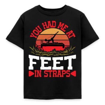 Tu m’avais à mes pieds en sangles 42 - T-shirt Enfant - noir - Devant - AI Model Kid Female (0cm)