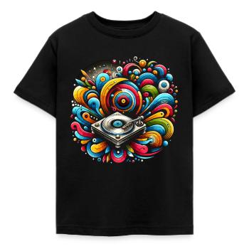 Disques vinyles Lp Collectionneurs Amateurs de disques - T-shirt Enfant - noir - Devant - AI Model Kid Female (0cm)