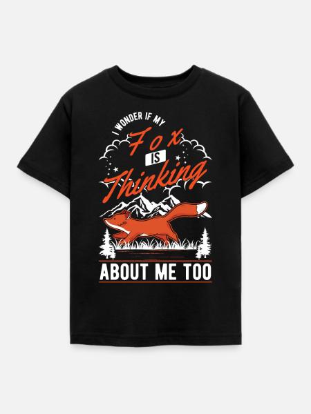 Fuchs Geschenk Rotfuchs - Kinder T-Shirt - Schwarz