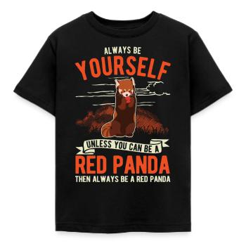 Panda roux Cadeau Panda roux - T-shirt Enfant - noir - Devant - AI Model Kid Female (0cm)