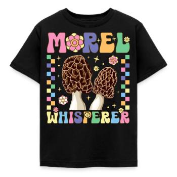 Groovy Mykologe auf Pilzsuche - Kinder T-Shirt - Schwarz - Vorne - AI Model Kid Female (0cm)