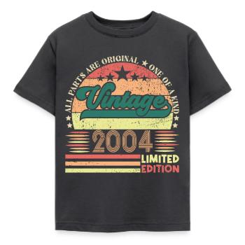 Cadeau d’anniversaire Retro 2004. Vintage 2004. - T-shirt Enfant - charbon - Devant - AI Model Kid Female (0cm)