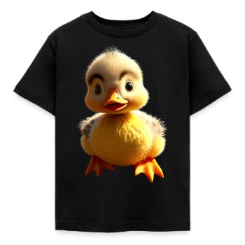 Canard mignon bébé canard poussin canetons canetons canards - T-shirt Enfant - noir - Devant - AI Model Kid Female (0cm)