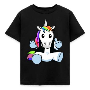 Créature mythique Fable Licorne Adolescent Adolescent - T-shirt Enfant - noir - Devant - AI Model Kid Female (0cm)