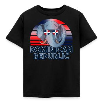 Dominikanische Republik - Kinder T-Shirt - Schwarz - Vorne - AI Model Kid Female (0cm)