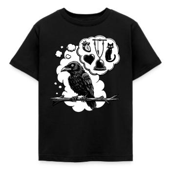 Edgar Allan Poe Fan, Classic Literature, - Kids' T-Shirt - black - Front - AI Model Kid Female (0cm)