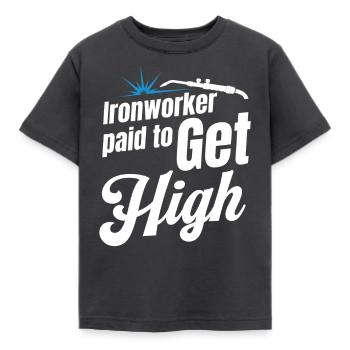 Des ferronniers payés pour embaucher des artisans de haut niveau - T-shirt Enfant - charbon - Devant - AI Model Kid Female (0cm)