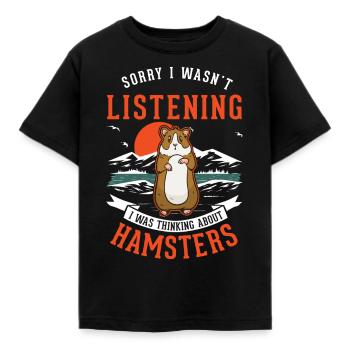 Hamster Hamster Roue Hamster Or Hamster Hamster - T-shirt Enfant - noir - Devant - AI Model Kid Female (0cm)