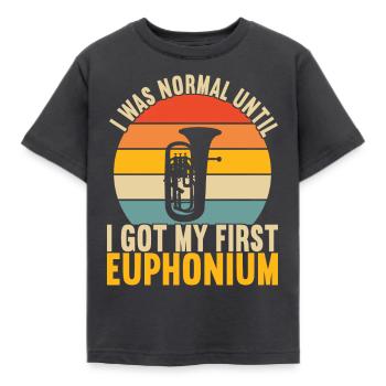 Euphonium Euphonist - Kids' T-Shirt - dark grey - Front - AI Model Kid Female (0cm)