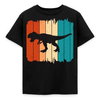 T Rex - Kinder T-Shirt - Schwarz - Vorne - AI Model Kid Female (0cm)