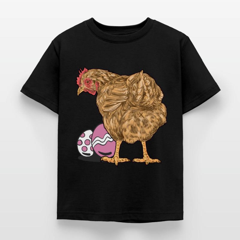 Chicken, Poultry, Poultry, Eggs, Egg, Easter, Easter Egg Kids' T-Shirt