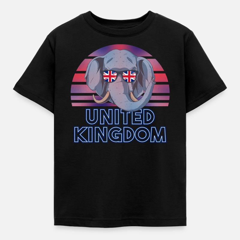 Großbritannien - Kinder T-Shirt - Schwarz