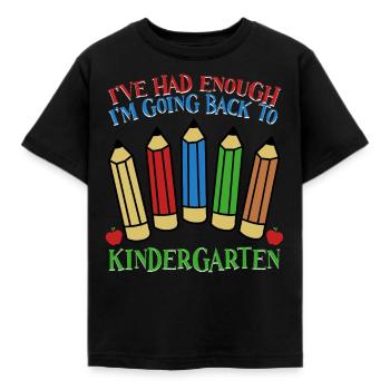 Nursery School Playschool Kindergarten - Kids' T-Shirt - black - Front - AI Model Kid Female (0cm)